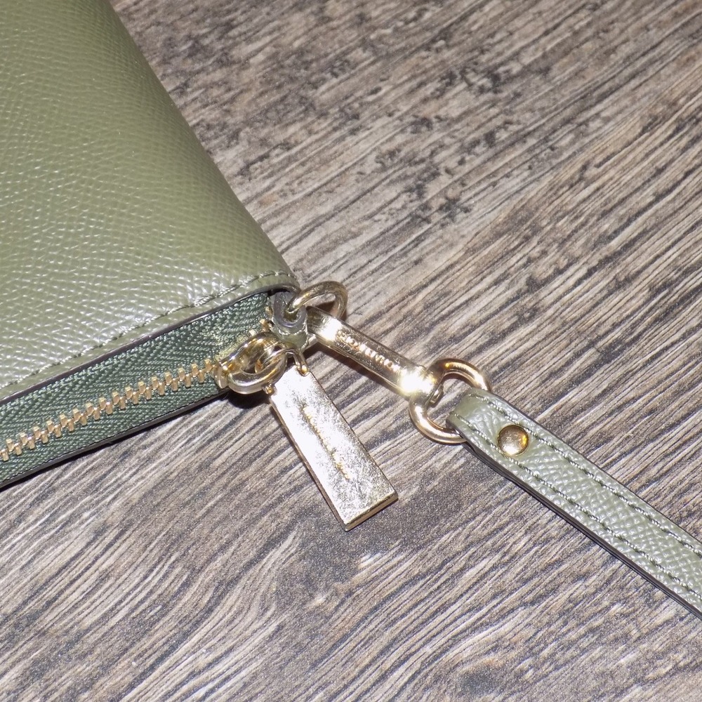 Michael Kors Jet Set Continental Wallet‎ Women Olive Green Good Saffiano Leather - Picture 5 of 8